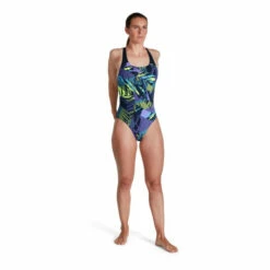 Speedo Placement Powerback Black Swimsuit