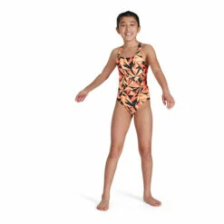 Speedo Red Hyper Boom Allover Medalist Swimsuit