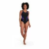 Speedo Allover Panel Laneback Black Swimsuit