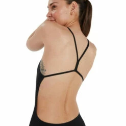 Speedo Black Endurance+ Thinstrap One Piece Swimsuit -Speedo shop unnamed file 485