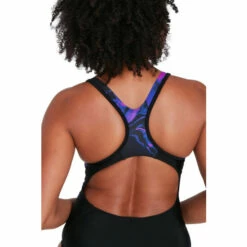 Speedo Allover Panel Laneback Black Swimsuit -Speedo shop unnamed file 53