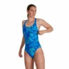 Speedo Allover Powerback Blue Swimsuit