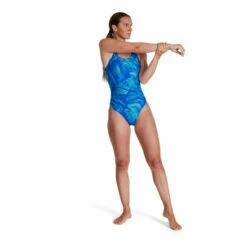Speedo Allover Powerback Blue Swimsuit -Speedo shop unnamed file 554