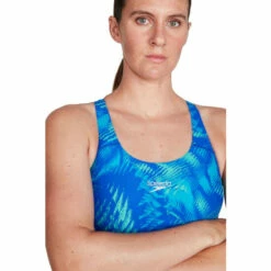 Speedo Allover Powerback Blue Swimsuit -Speedo shop unnamed file 557