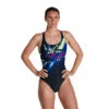 Speedo Black Placement Digital Powerback Swimsuit