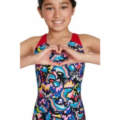 Speedo Blue Digital Allover Splashback Swimsuit -Speedo shop unnamed file 621