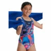 Speedo Blue Digital Placement Medalist Swimsuit