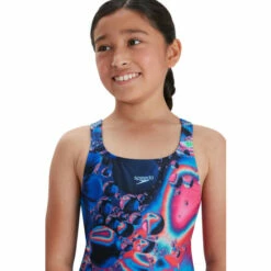 Speedo Blue Digital Placement Medalist Swimsuit -Speedo shop unnamed file 682