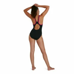 Speedo Black Boom Logo Splice Muscleback Swimsuit -Speedo shop unnamed file 69