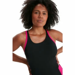 Speedo Black Boom Logo Splice Muscleback Swimsuit -Speedo shop unnamed file 71