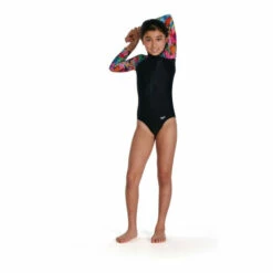 Speedo Printed Long Sleeve Black Paddle Suit 3 Speedo Printed Long Sleeve Black Paddle Suit -Speedo shop unnamed file 721