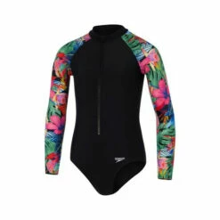 Speedo Printed Long Sleeve Black Paddle Suit 10 Speedo Printed Long Sleeve Black Paddle Suit -Speedo shop unnamed file 728