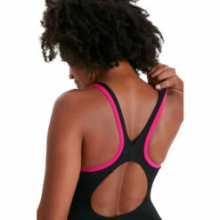 Speedo Black Boom Logo Splice Muscleback Swimsuit -Speedo shop unnamed file 74