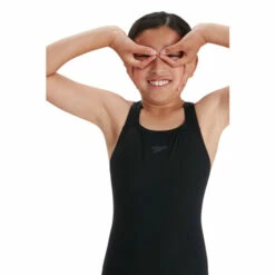 Speedo Black Eco Endurance+ Medalist Swimsuit -Speedo shop unnamed file 81