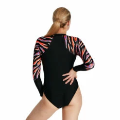 Speedo Long Sleeve Paddle Black Swimsuit -Speedo shop unnamed file 829