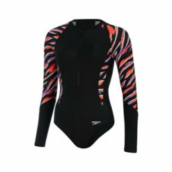 Speedo Long Sleeve Paddle Black Swimsuit -Speedo shop unnamed file 833