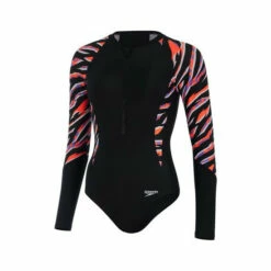 Speedo Long Sleeve Paddle Black Swimsuit -Speedo shop unnamed file 835