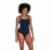 Speedo Blue LunaLustre Printed Shaping Swimsuit