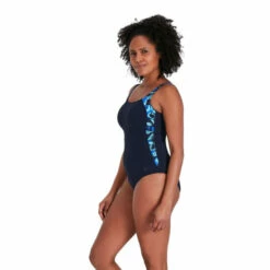 Speedo Blue LunaLustre Printed Shaping Swimsuit 2 Speedo Blue LunaLustre Printed Shaping Swimsuit -Speedo shop unnamed file 865