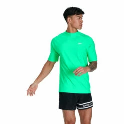Speedo Green Short Sleeve Swim T-Shirt
