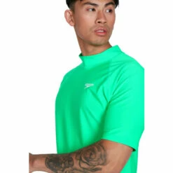 Speedo Green Short Sleeve Swim T-Shirt -Speedo shop unnamed file 944