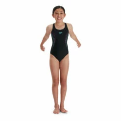 Speedo Black Plastisol Placement Muscleback Swimsuit